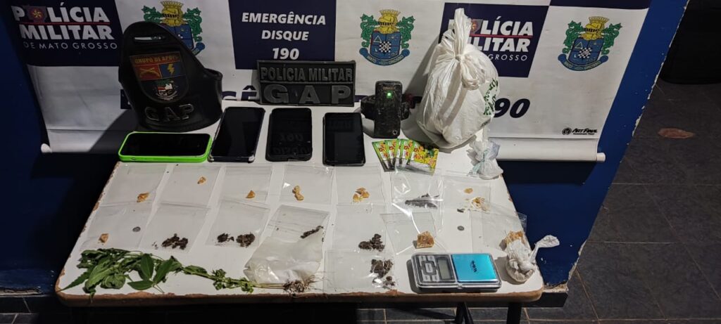 Polícia Militar apreende drogas e prende suspeitos em operação do GAP em Araputanga